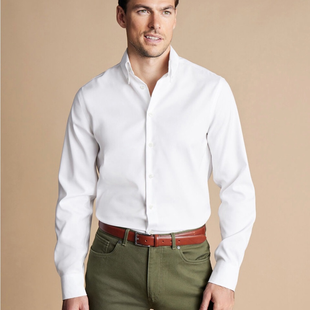 Charles Tyrwhitt dress white bottom down shirt